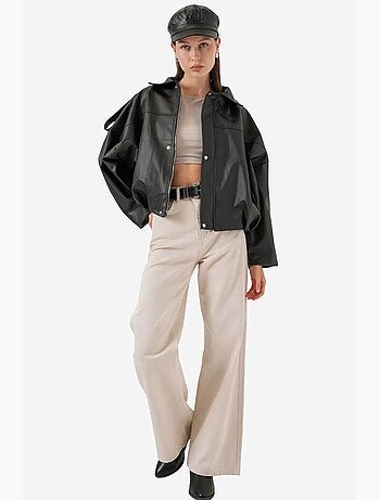 Casaco oversized com fecho de correr bdart