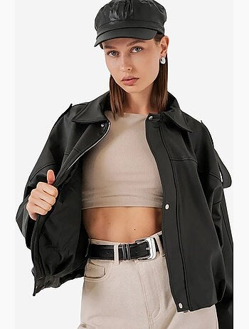 Casaco oversized com fecho de correr bdart