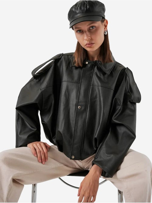 Casaco oversized com fecho de correr bdart - Kiabi Casaco oversized com fecho de correr bdart - Kiabi