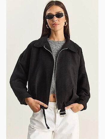 Casaco oversized em camurça sintética lucci