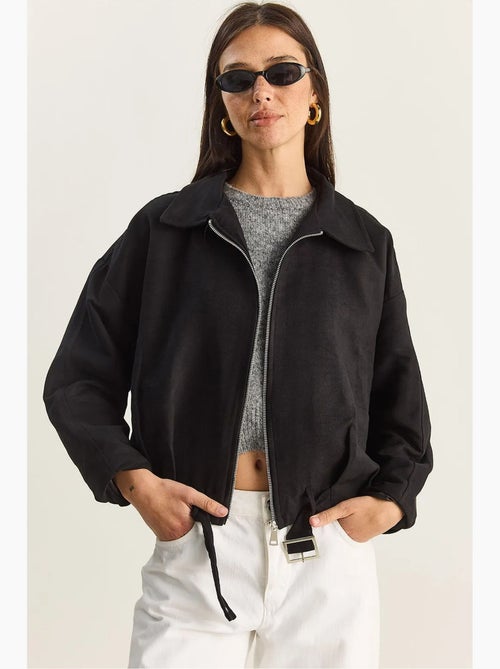 Casaco oversized em camurça sintética lucci - Kiabi