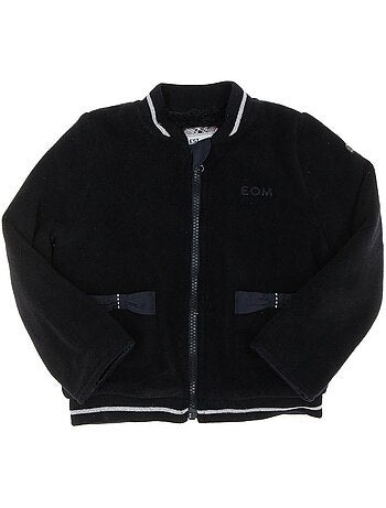 Casaco polar azul-marinho para menina evalery eom