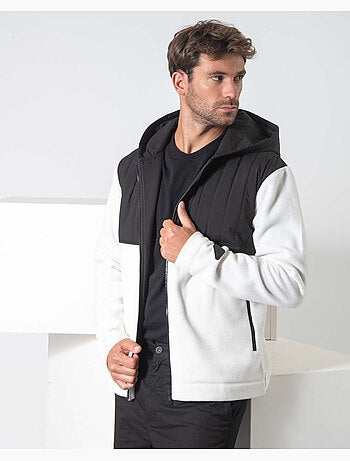 Casaco polar branco regular