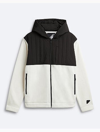 Casaco polar branco regular