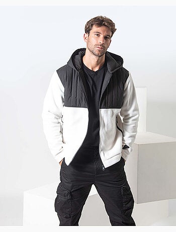 Casaco polar branco regular