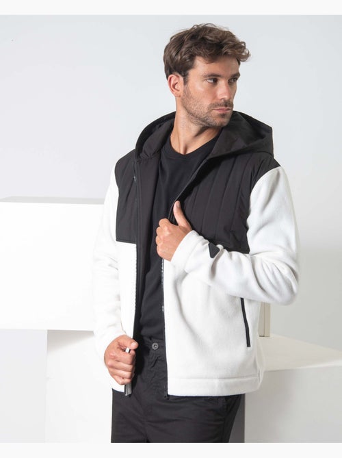 Casaco polar branco regular - Kiabi