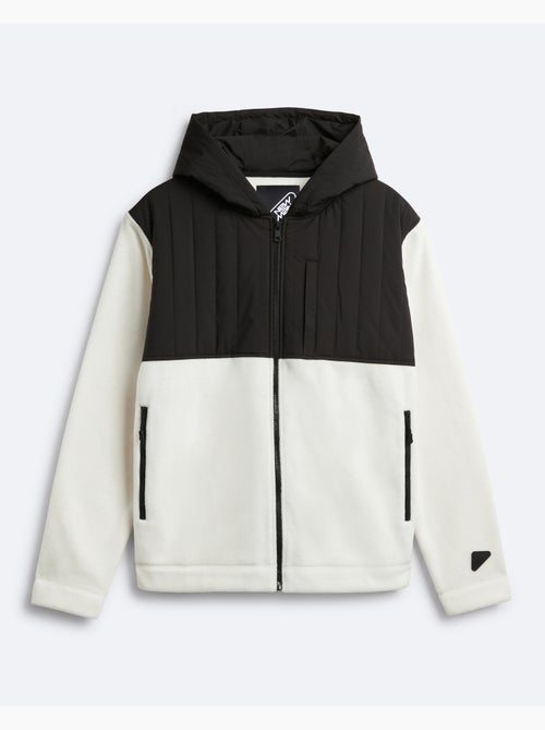 Casaco polar branco regular - Kiabi