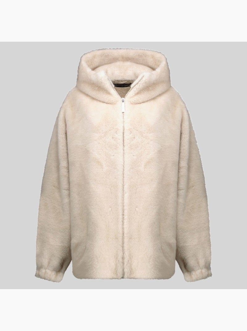Casaco polar com capuz dadani – geographical norway Branco sujo - Kiabi