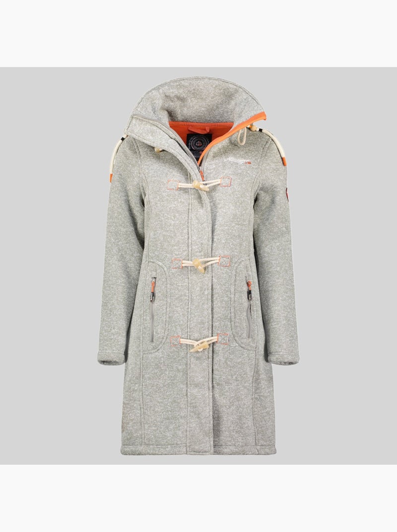 Casaco polar com capuz tantastique – geographical norway Cinza claro - Kiabi