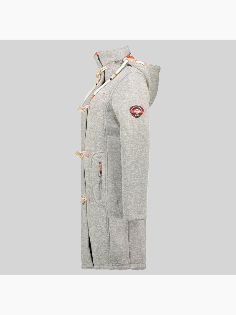 Casaco polar com capuz tantastique – geographical norway Cinza claro - Kiabi