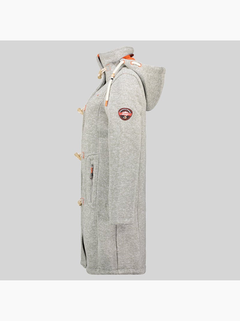 Casaco polar com capuz tantastique – geographical norway Cinza claro - Kiabi