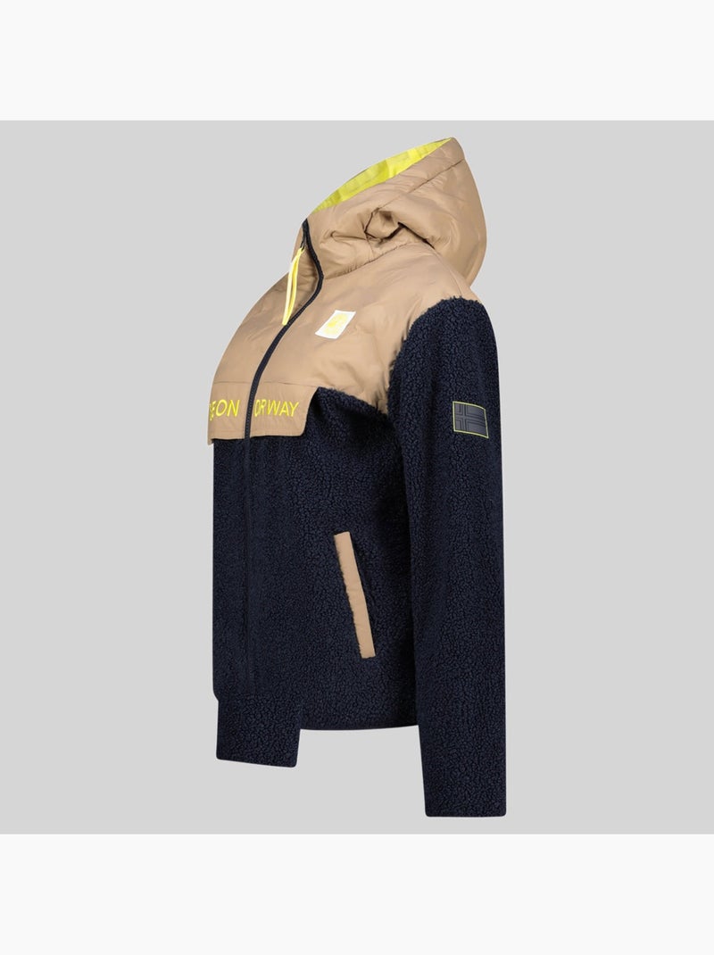 Casaco polar com capuz techic fz – geographical norway Azul-marinho - Kiabi