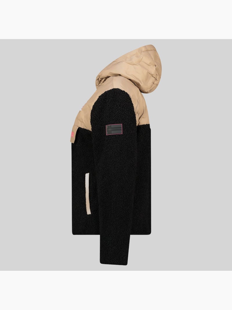 Casaco polar com capuz techic fz – geographical norway Preto - Kiabi