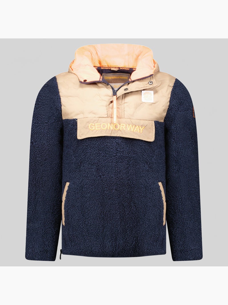 Casaco polar com capuz teclass hz – geographical norway Azul-marinho - Kiabi