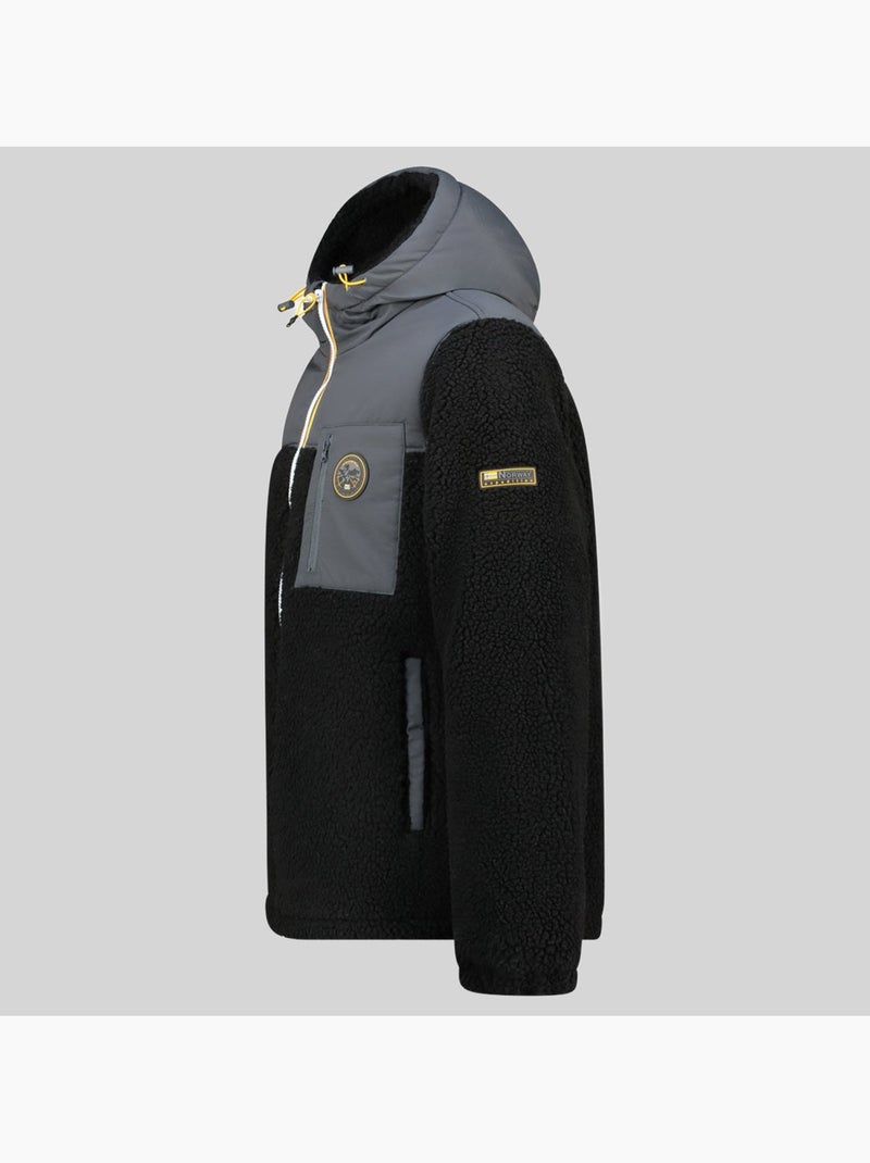 Casaco polar com capuz terpa – geographical norway Preto - Kiabi