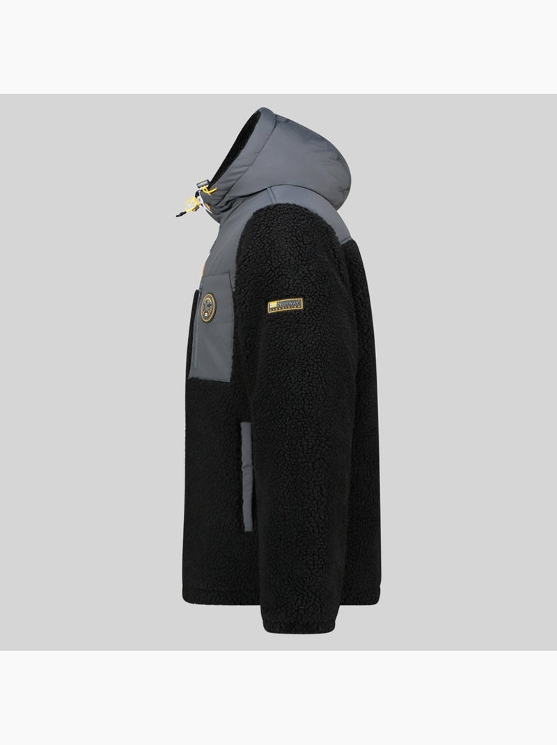 Casaco polar com capuz terpa – geographical norway Preto - Kiabi