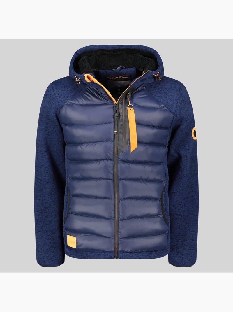 Casaco polar com capuz theo – geographical norway Azul-marinho - Kiabi