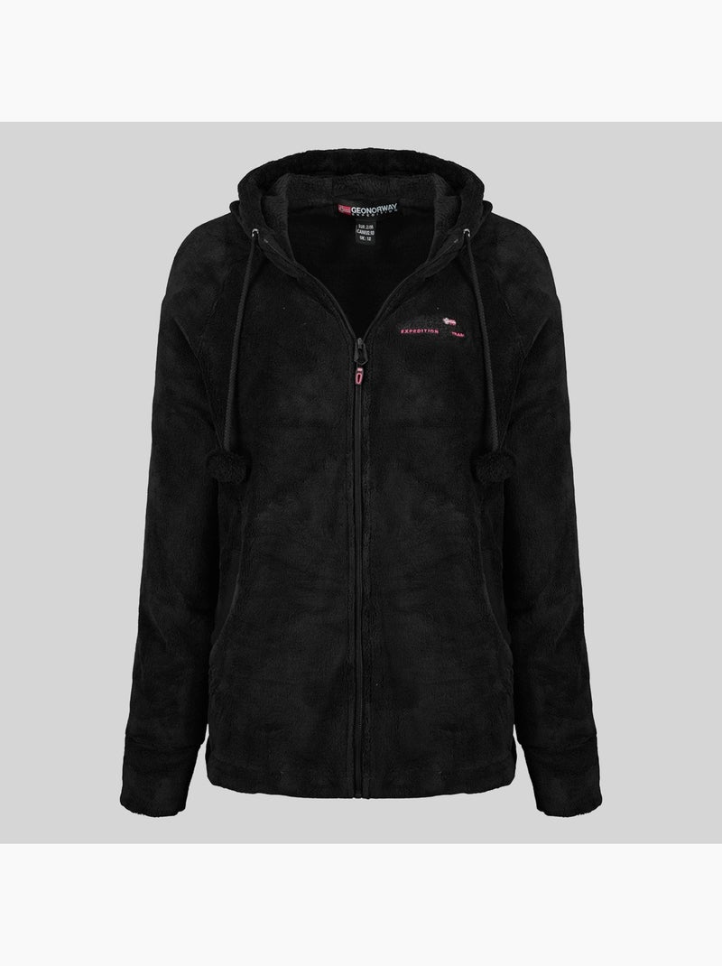 Casaco polar com capuz tilda – geographical norway Preto - Kiabi