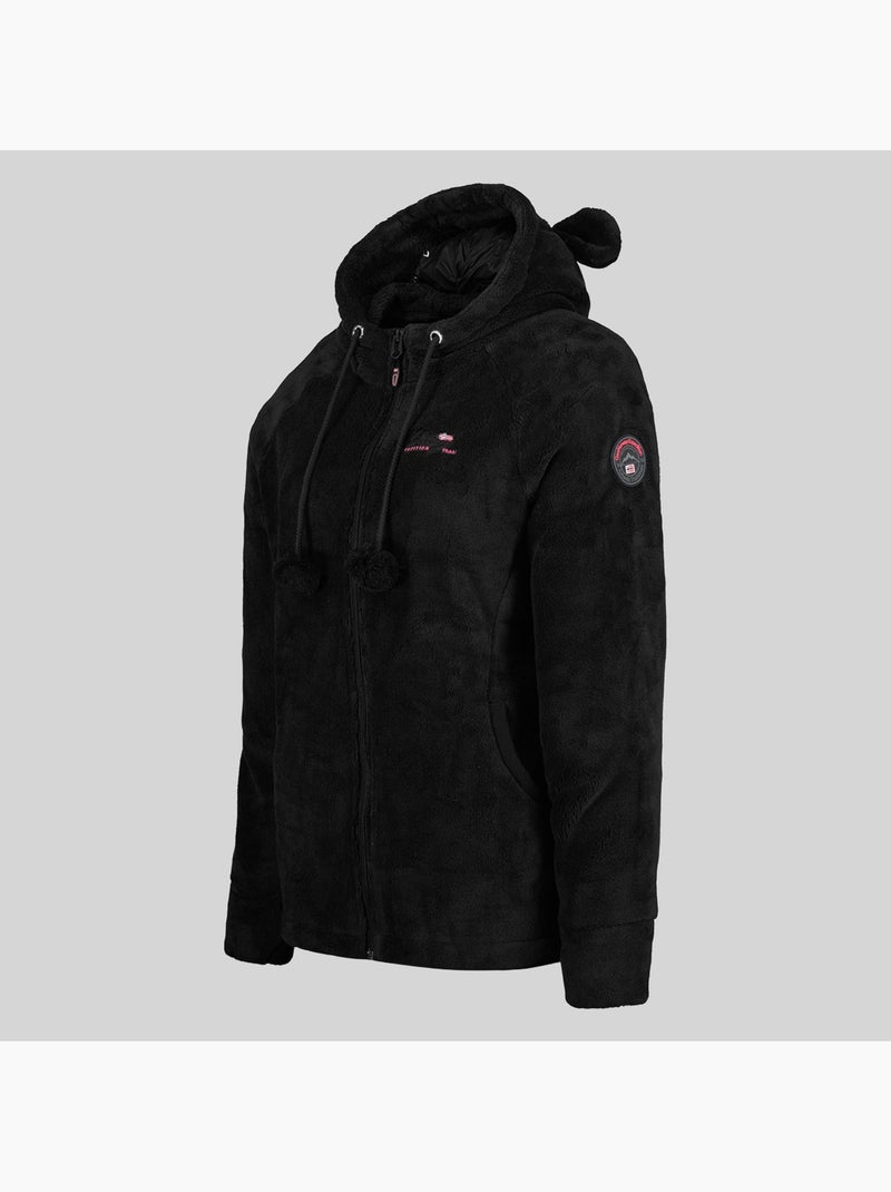 Casaco polar com capuz tilda – geographical norway Preto - Kiabi