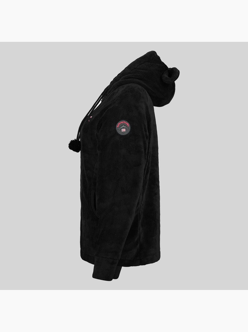 Casaco polar com capuz tilda – geographical norway Preto - Kiabi