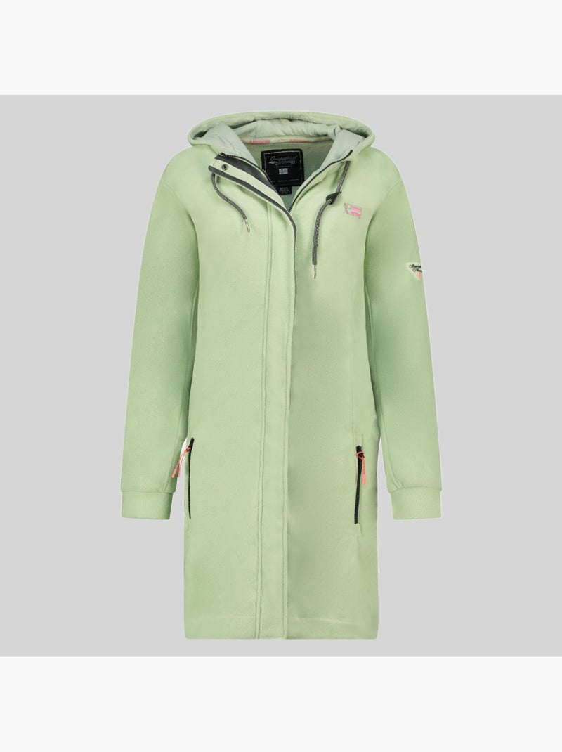 Casaco polar com capuz timothe – geographical norway Verde pastel - Kiabi