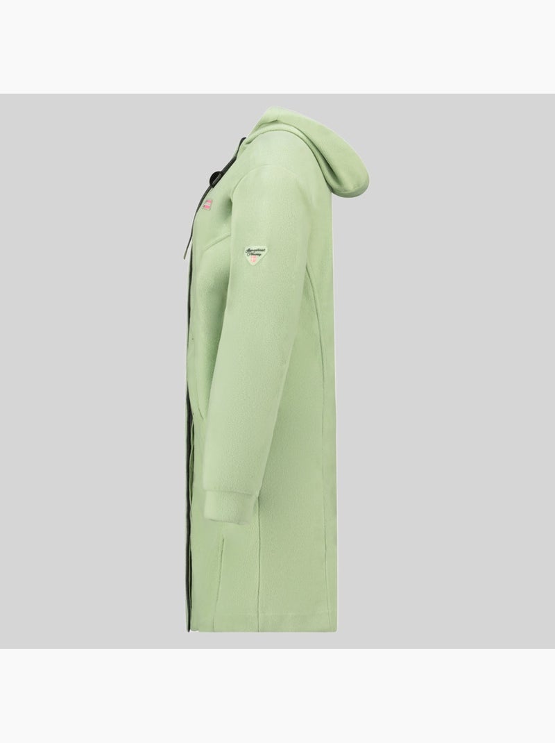 Casaco polar com capuz timothe – geographical norway Verde pastel - Kiabi