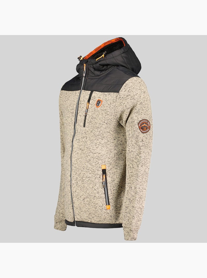 Casaco polar com capuz toledo – geographical norway Cinza claro - Kiabi
