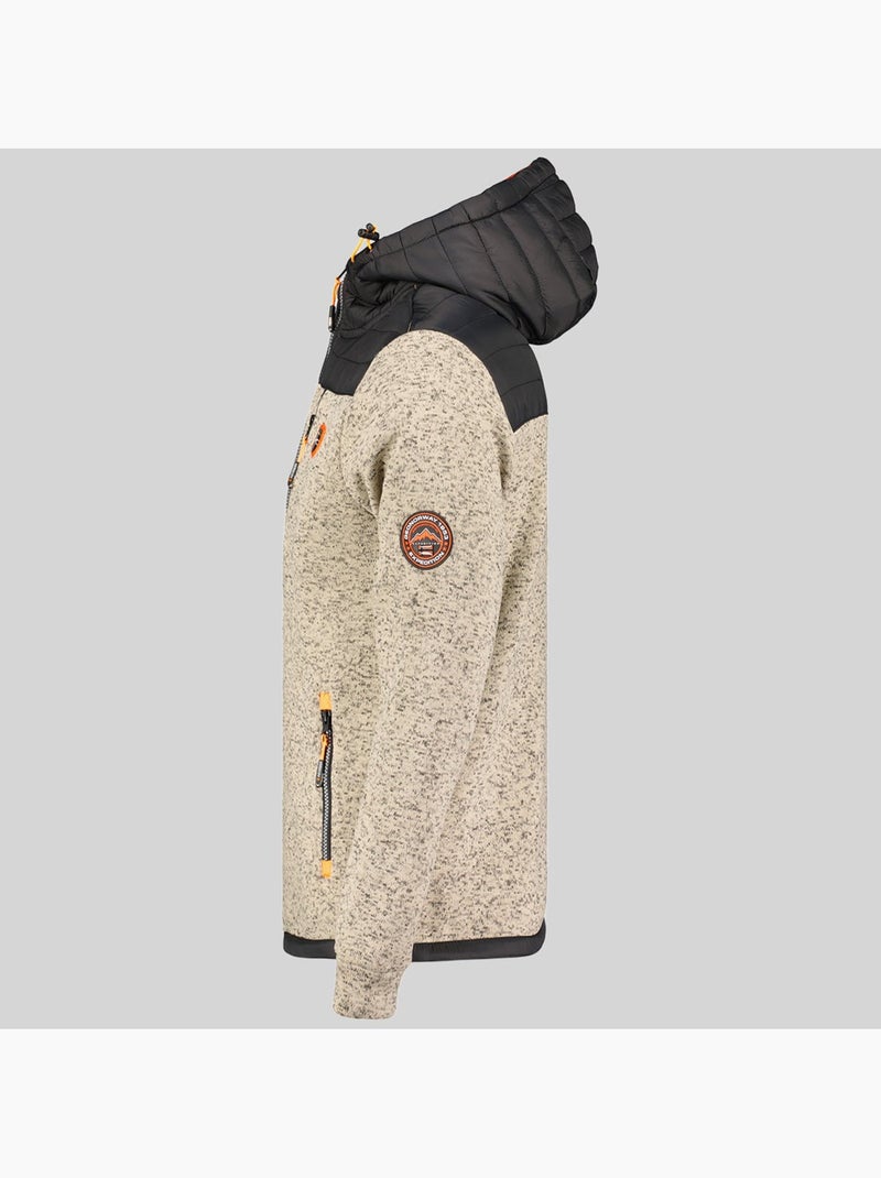 Casaco polar com capuz toledo – geographical norway Cinza claro - Kiabi