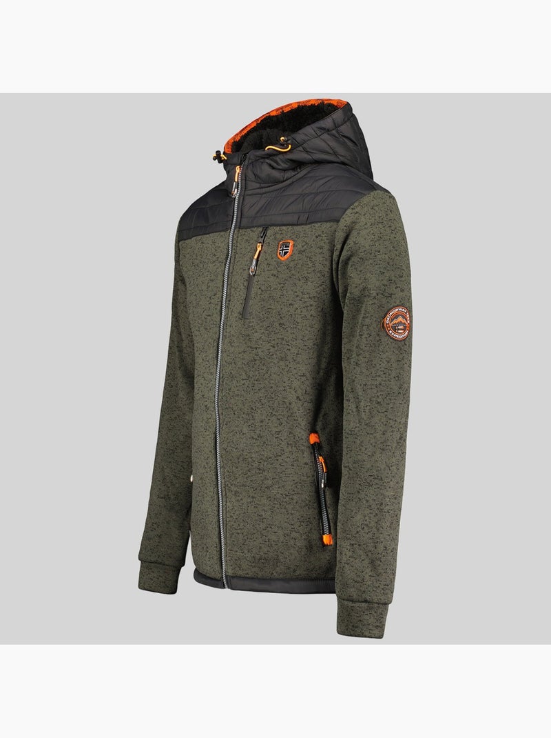 Casaco polar com capuz toledo – geographical norway Cinza escuro - Kiabi