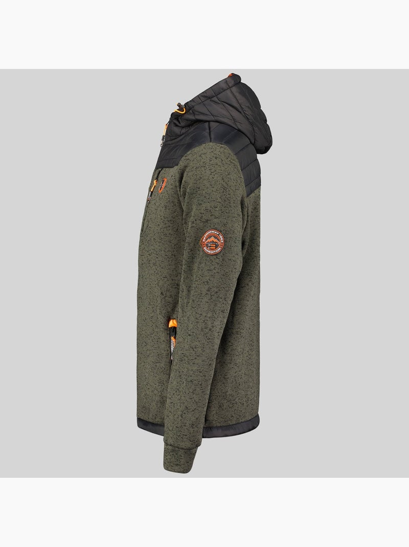 Casaco polar com capuz toledo – geographical norway Cinza escuro - Kiabi