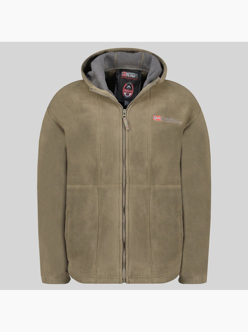 Casaco polar com capuz torleon hood – geographical norway Cáqui - Kiabi