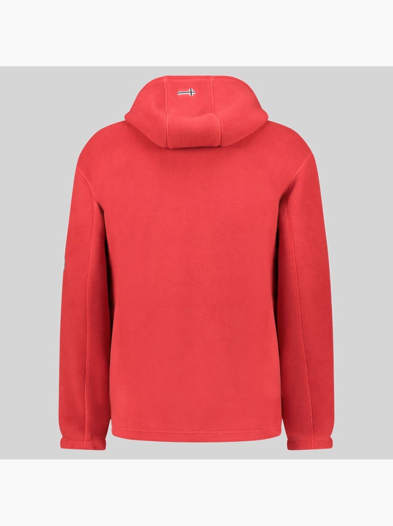 Casaco polar com capuz torleon hood – geographical norway Vermelho - Kiabi