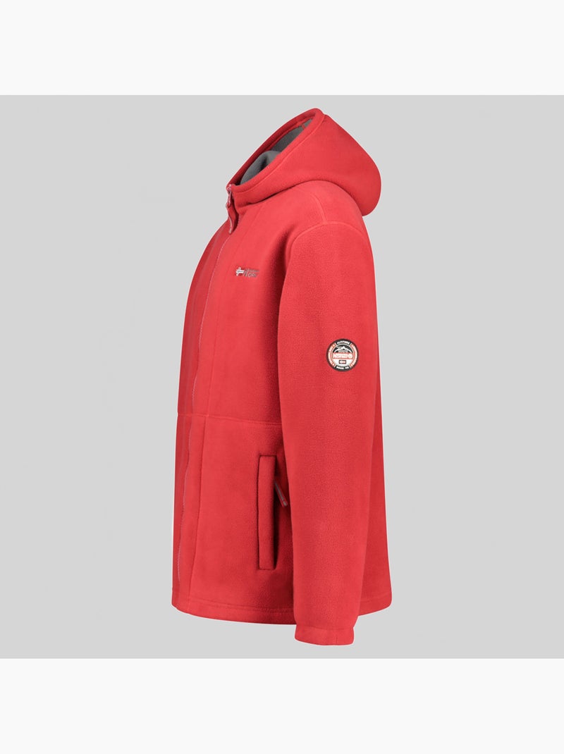 Casaco polar com capuz torleon hood – geographical norway Vermelho - Kiabi