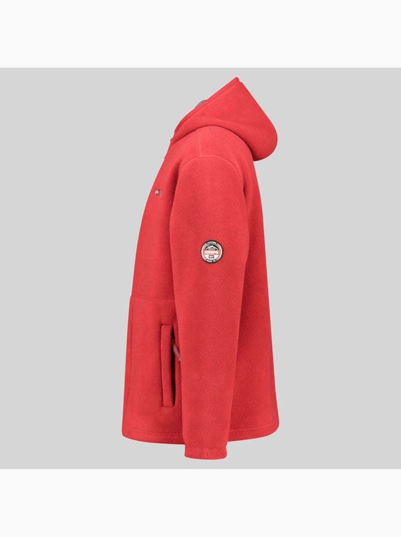 Casaco polar com capuz torleon hood – geographical norway Vermelho - Kiabi