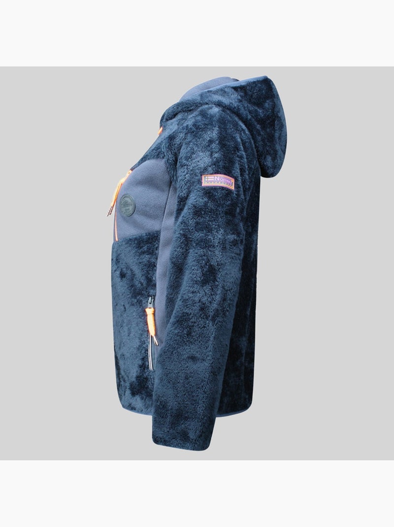 Casaco polar com capuz toscana – geographical norway Azul-marinho - Kiabi