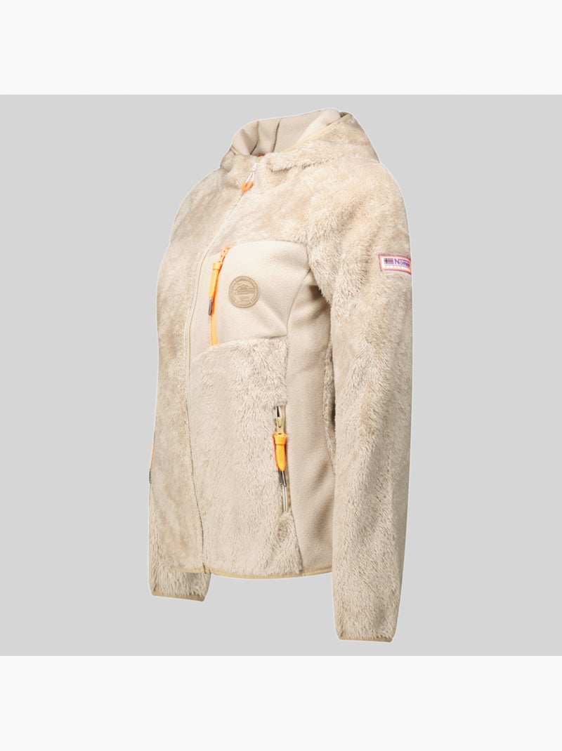 Casaco polar com capuz toscana – geographical norway Bege - Kiabi