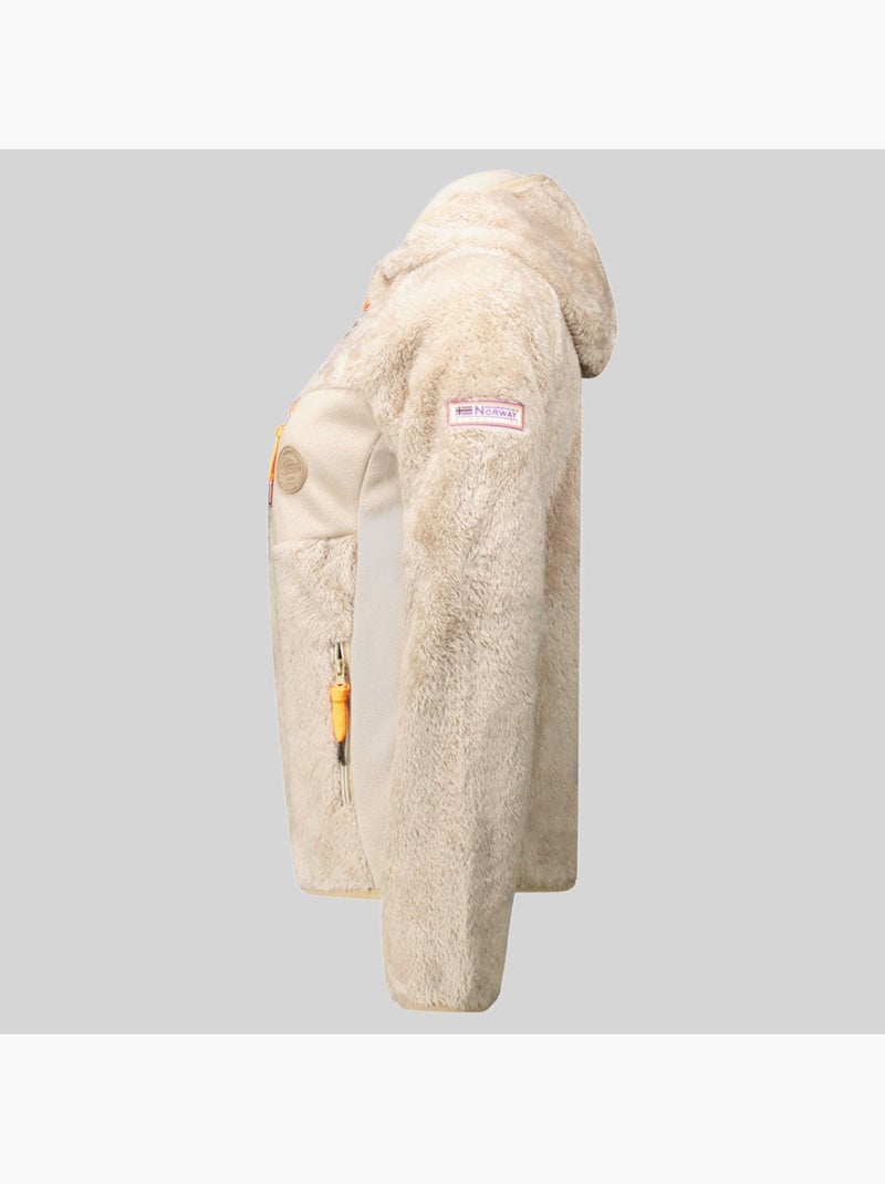 Casaco polar com capuz toscana – geographical norway Bege - Kiabi