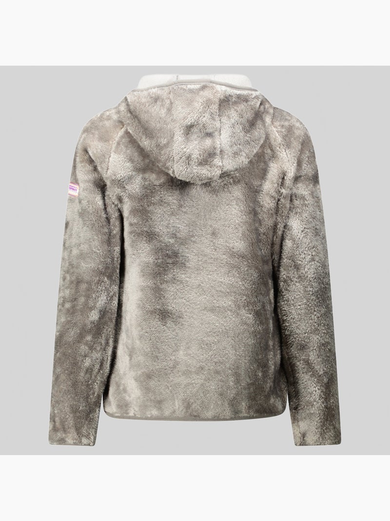 Casaco polar com capuz toscana – geographical norway Cinza claro - Kiabi