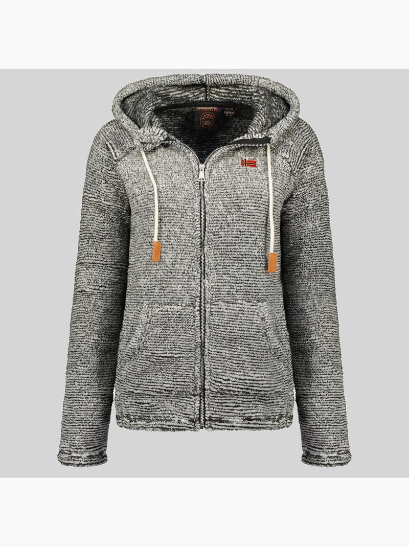 Casaco polar com capuz trigo – geographical norway Cinza escuro - Kiabi