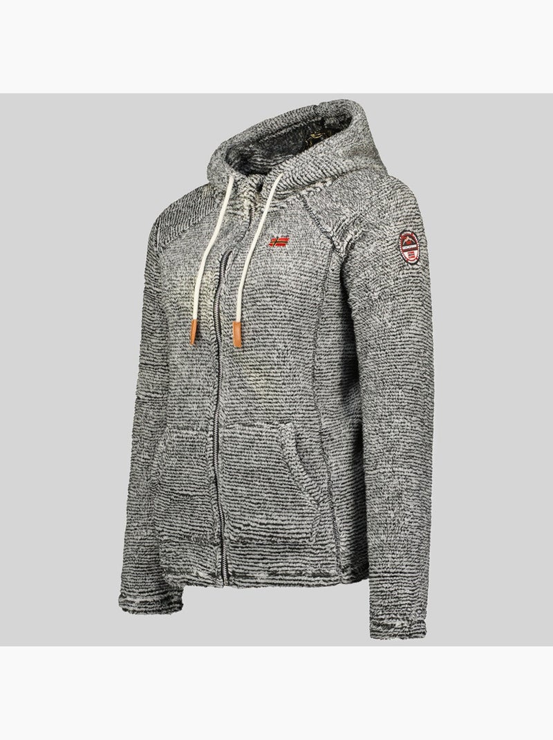 Casaco polar com capuz trigo – geographical norway Cinza escuro - Kiabi