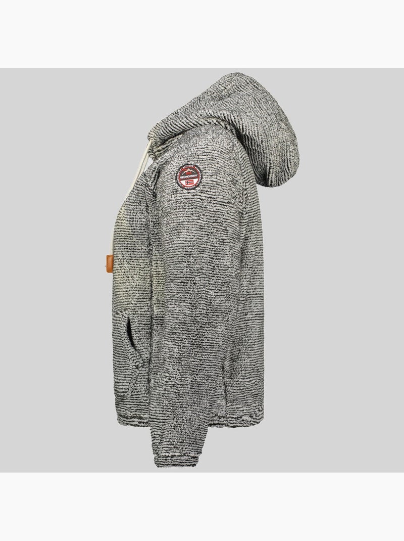 Casaco polar com capuz trigo – geographical norway Cinza escuro - Kiabi