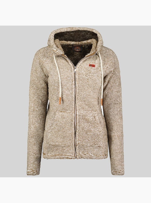 Casaco polar com capuz trigo – geographical norway - Kiabi