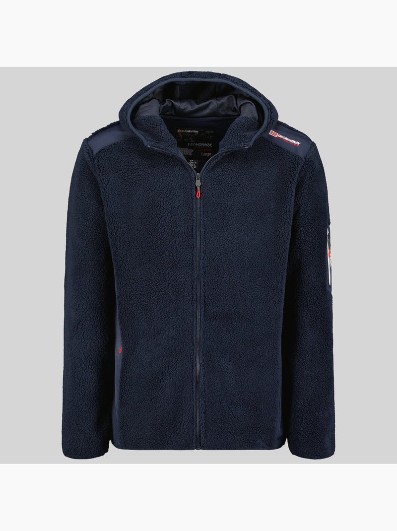 Casaco polar com capuz tufour – geographical norway Azul-marinho - Kiabi