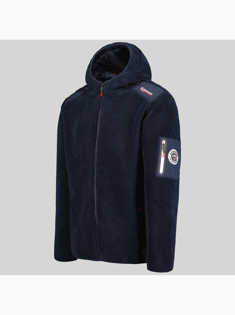 Casaco polar com capuz tufour – geographical norway Azul-marinho - Kiabi