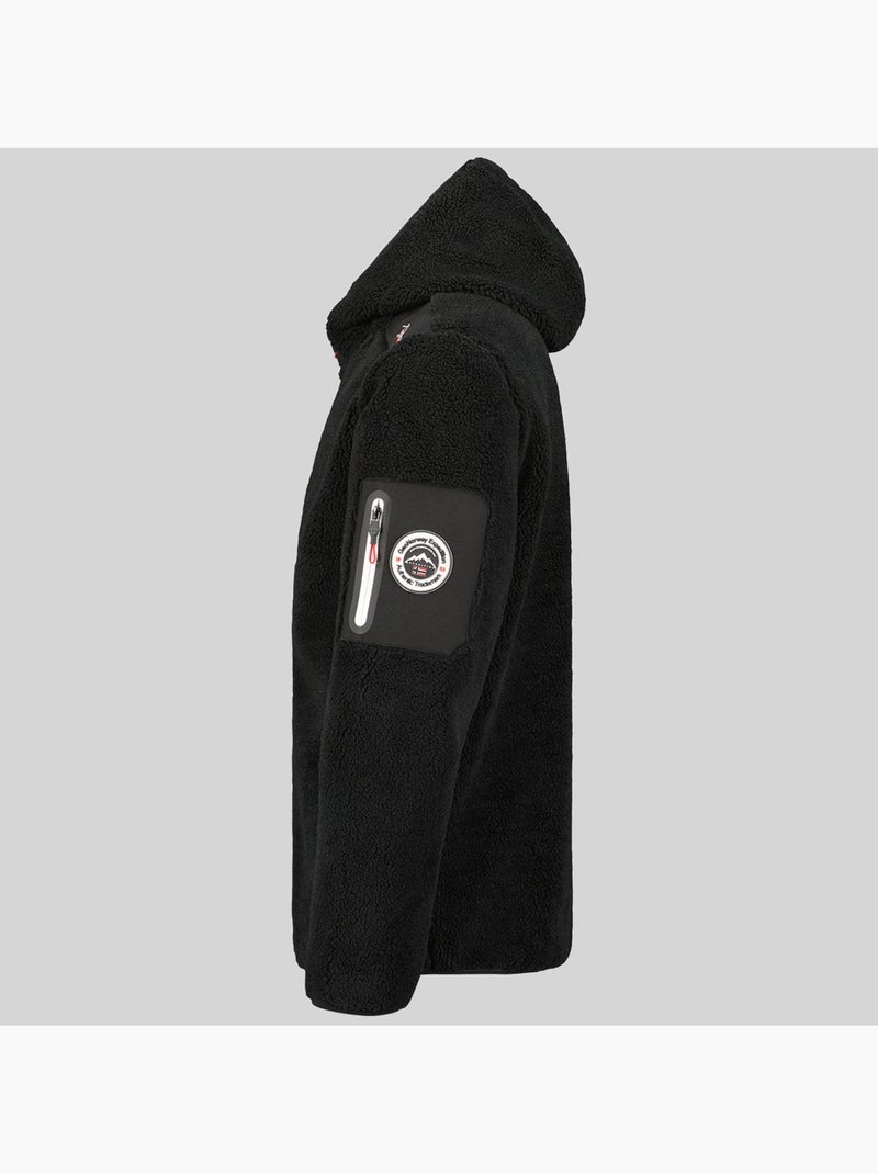 Casaco polar com capuz tufour – geographical norway Preto - Kiabi