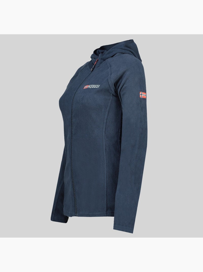 Casaco polar com capuz tugood – geographical norway Azul-marinho - Kiabi