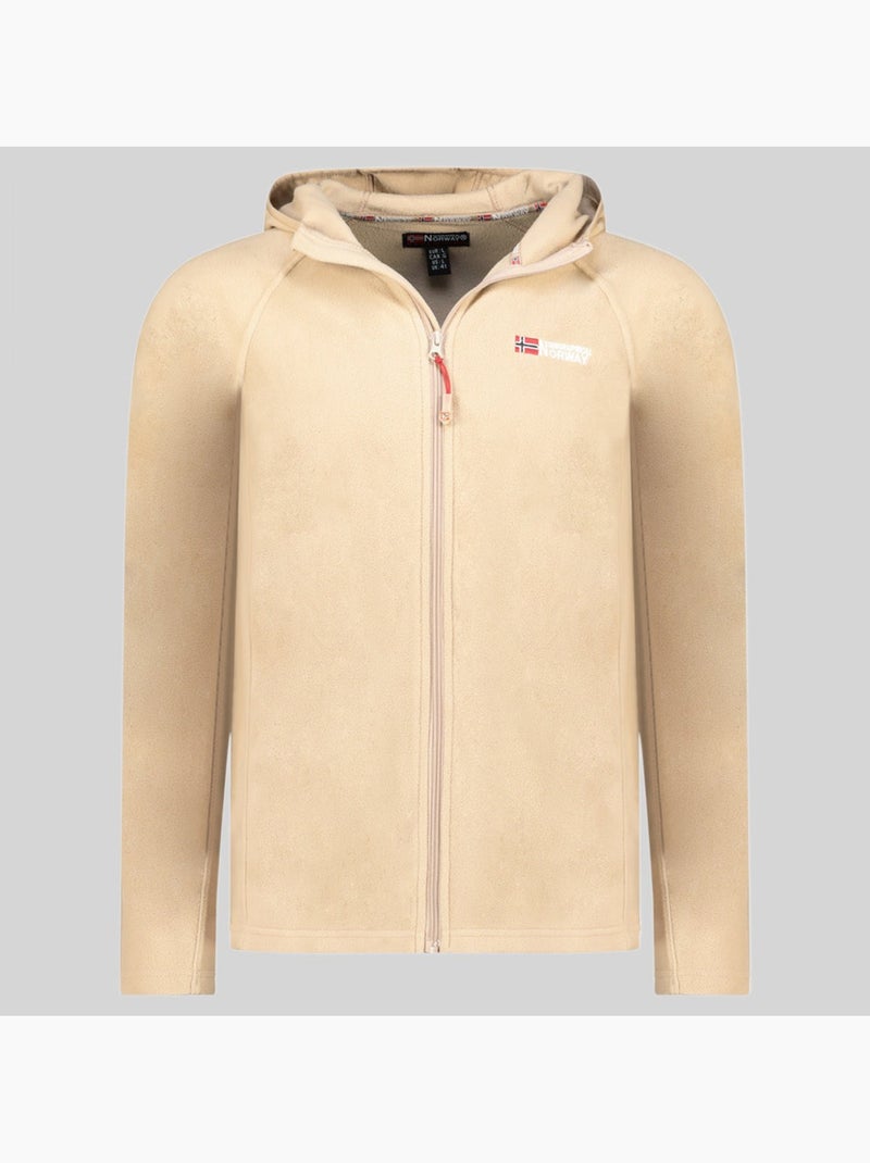 Casaco polar com capuz tugood – geographical norway Bege - Kiabi