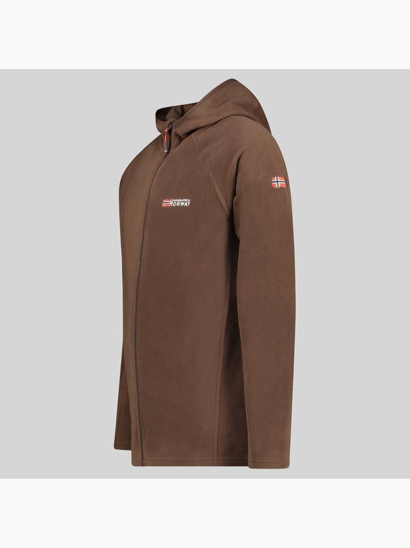 Casaco polar com capuz tugood – geographical norway Castanho - Kiabi
