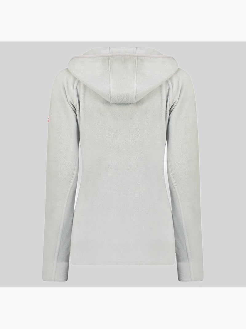 Casaco polar com capuz tugood – geographical norway Cinza claro - Kiabi