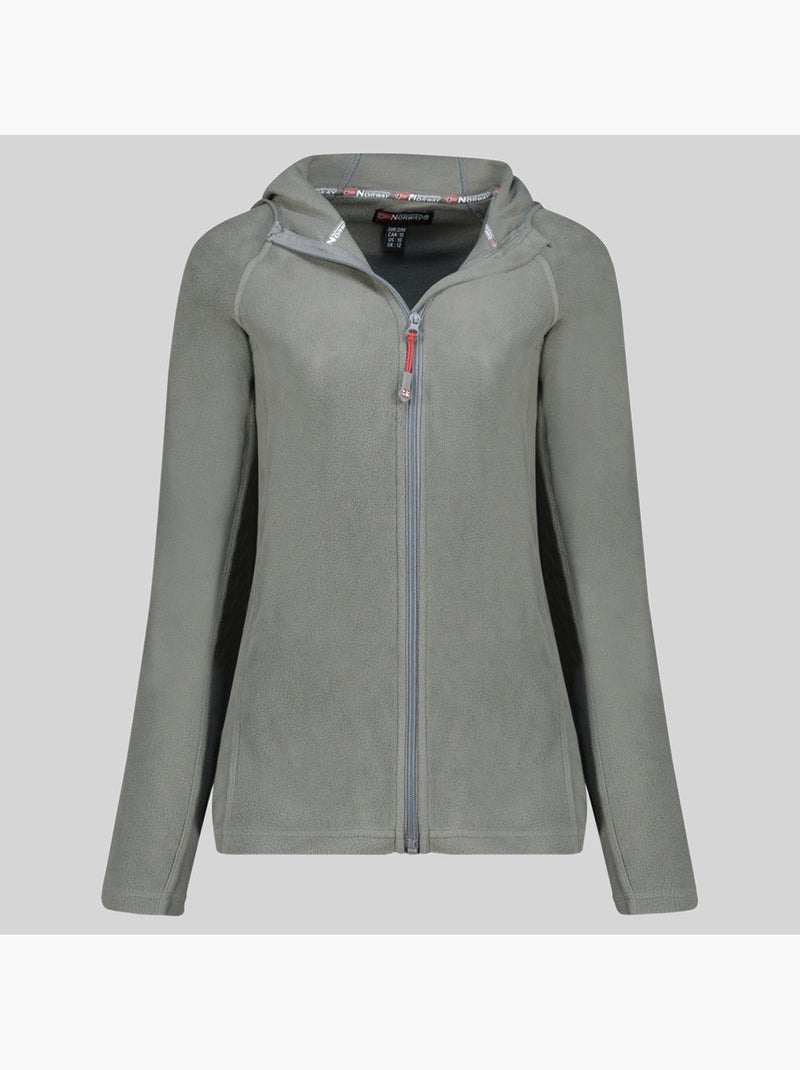 Casaco polar com capuz tugood – geographical norway Cinza escuro - Kiabi